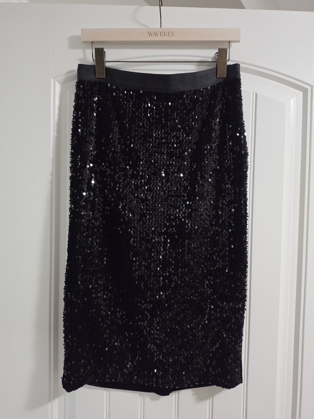 Simply Vera Vera Wang Black Sequin Pencil Skirt